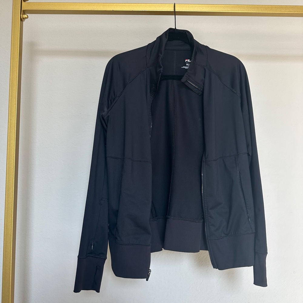Women’s Black Fila Zip up Size M